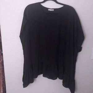 black chiffon shirt